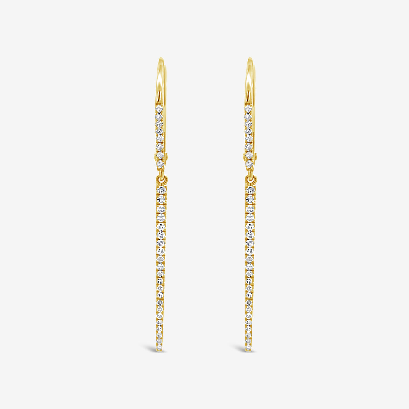 diamond dagger drop earrings