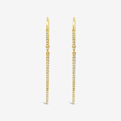 diamond dagger drop earrings