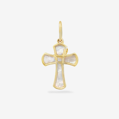 Mother Of Pearl Cross Charm