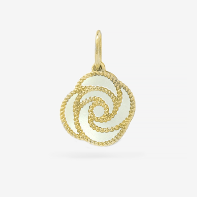 Mother of Pearl Rosette Charm