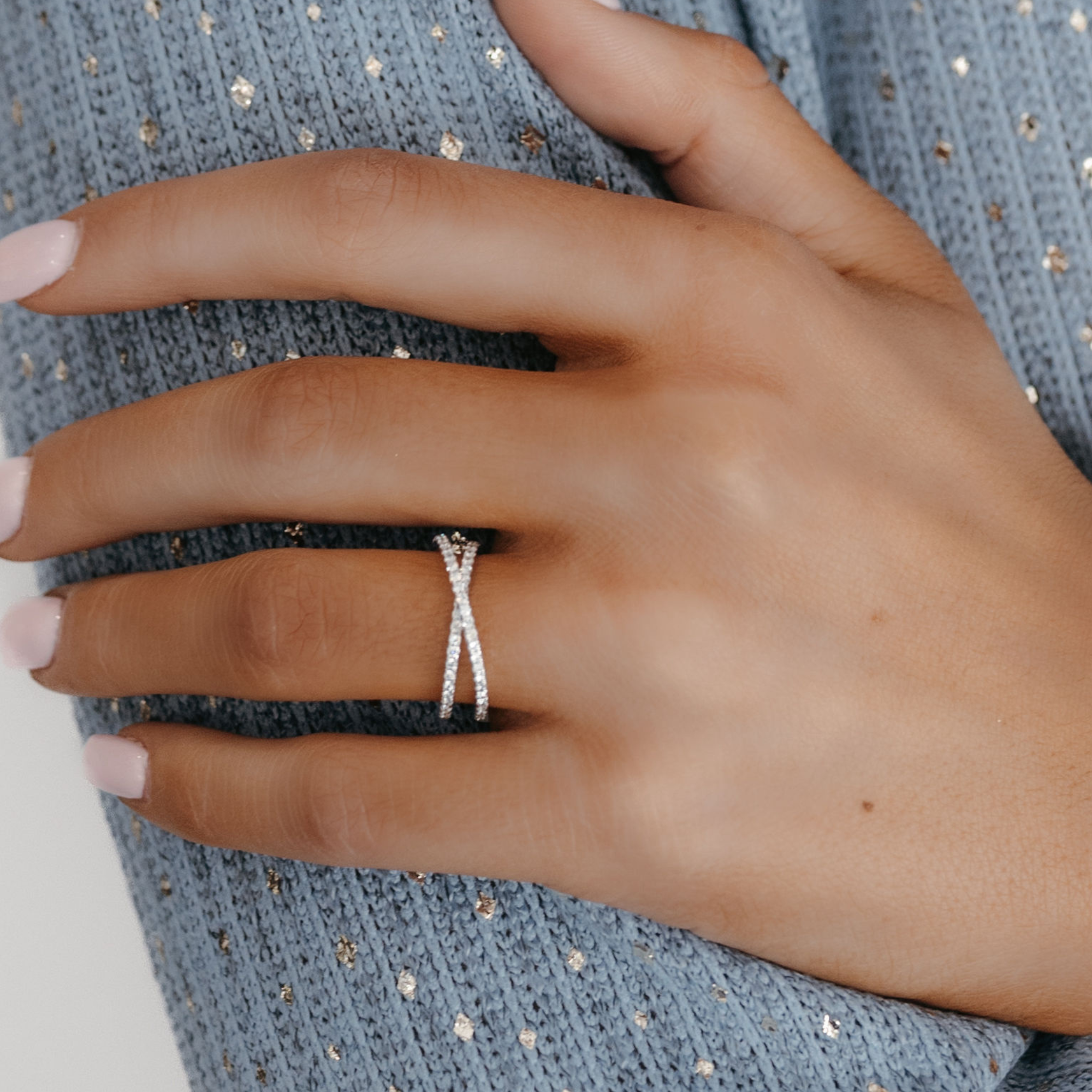 diamond x ring
