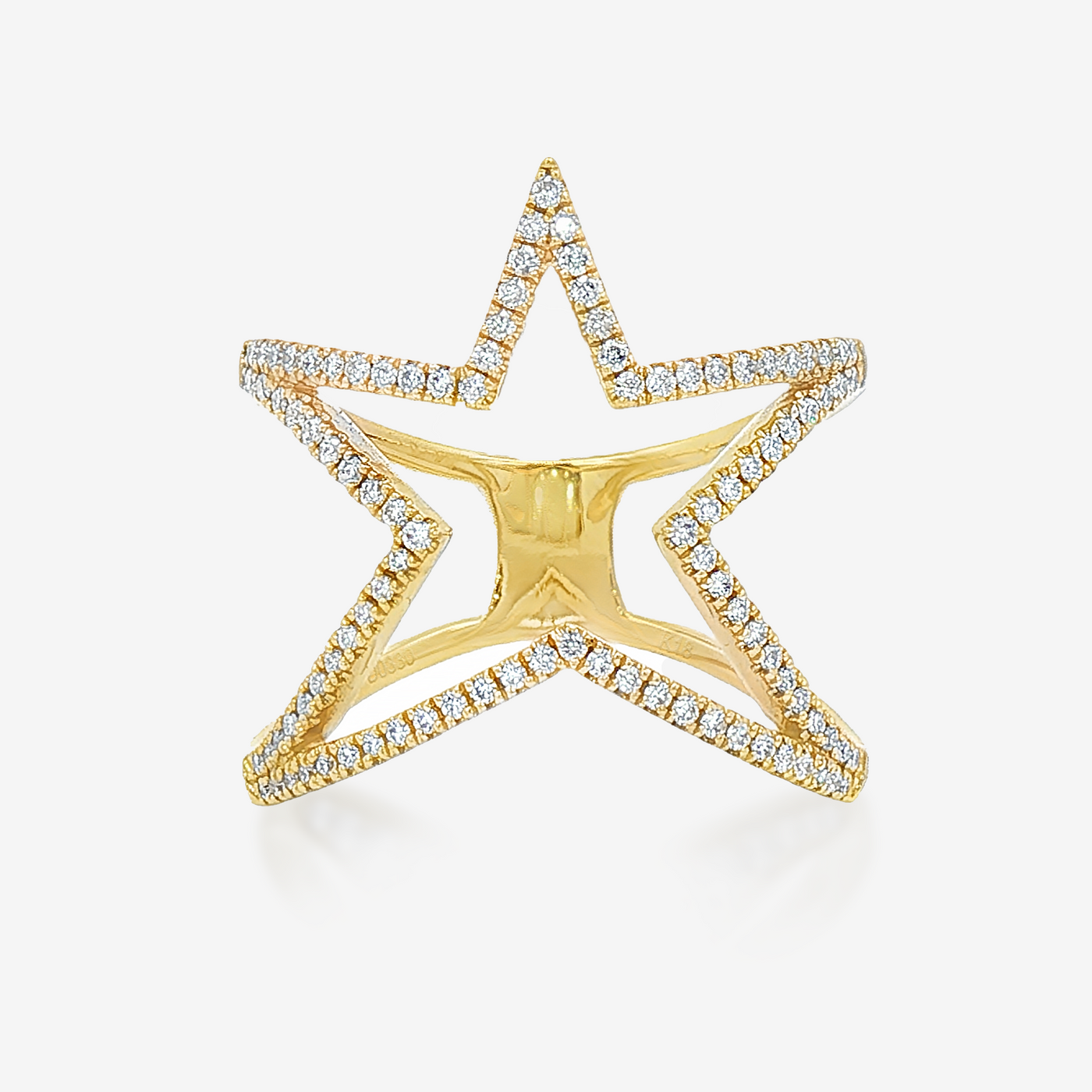 Open Diamond Star Ring