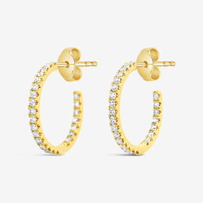 eternity diamond hoop earrings