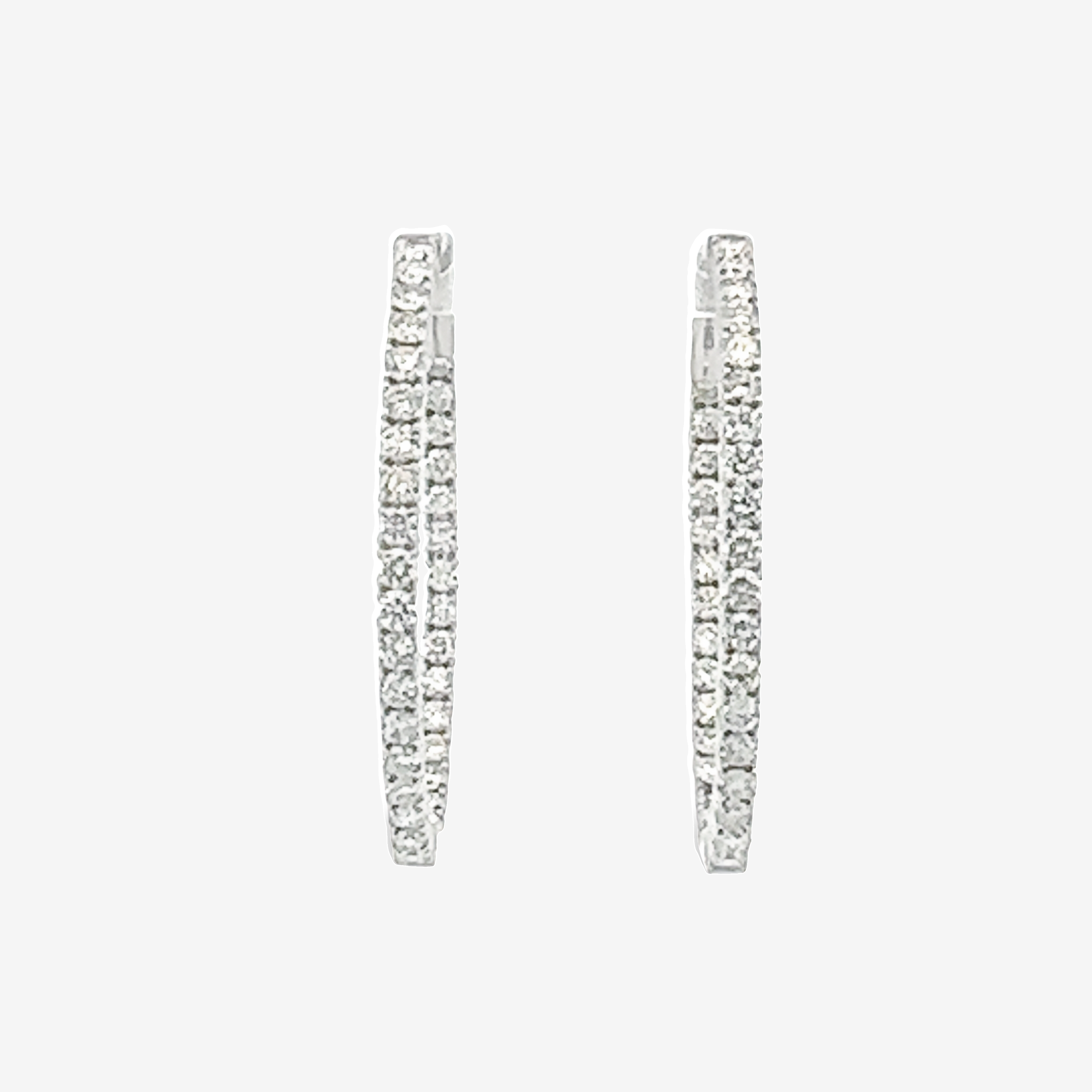 eternity diamond hoop earrings