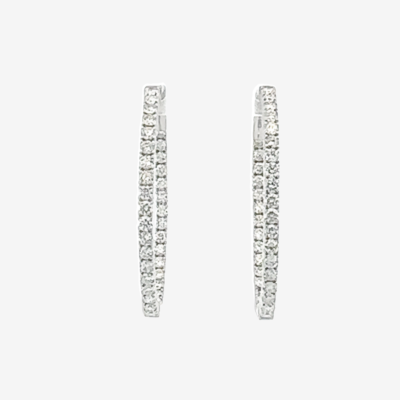 eternity diamond hoop earrings