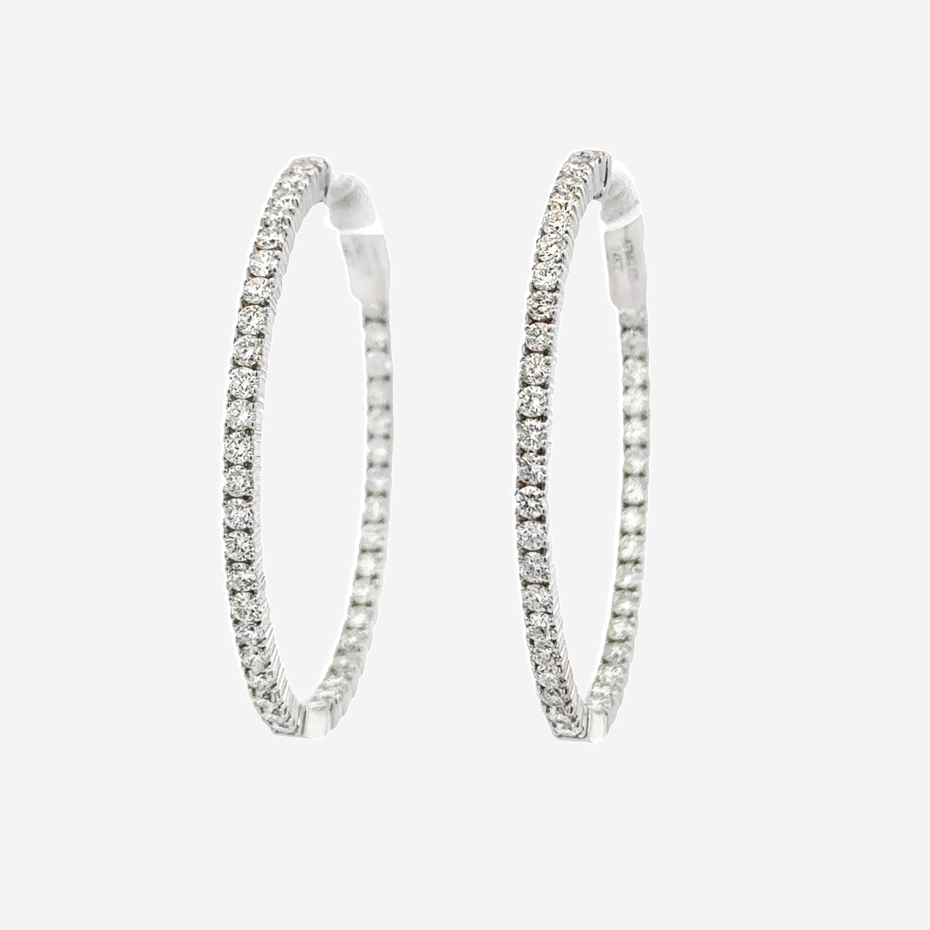 eternity diamond hoop earrings