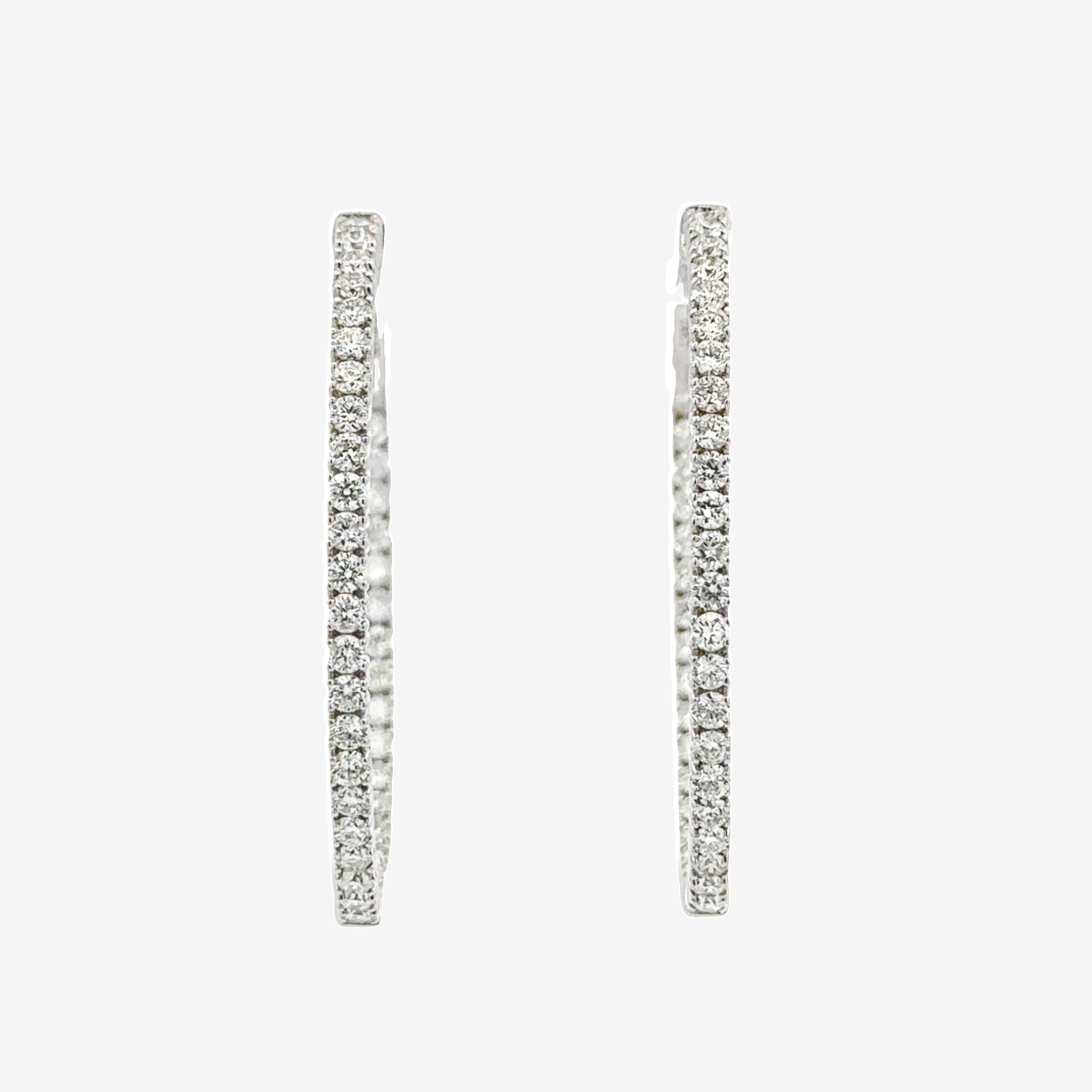 eternity diamond hoop earrings