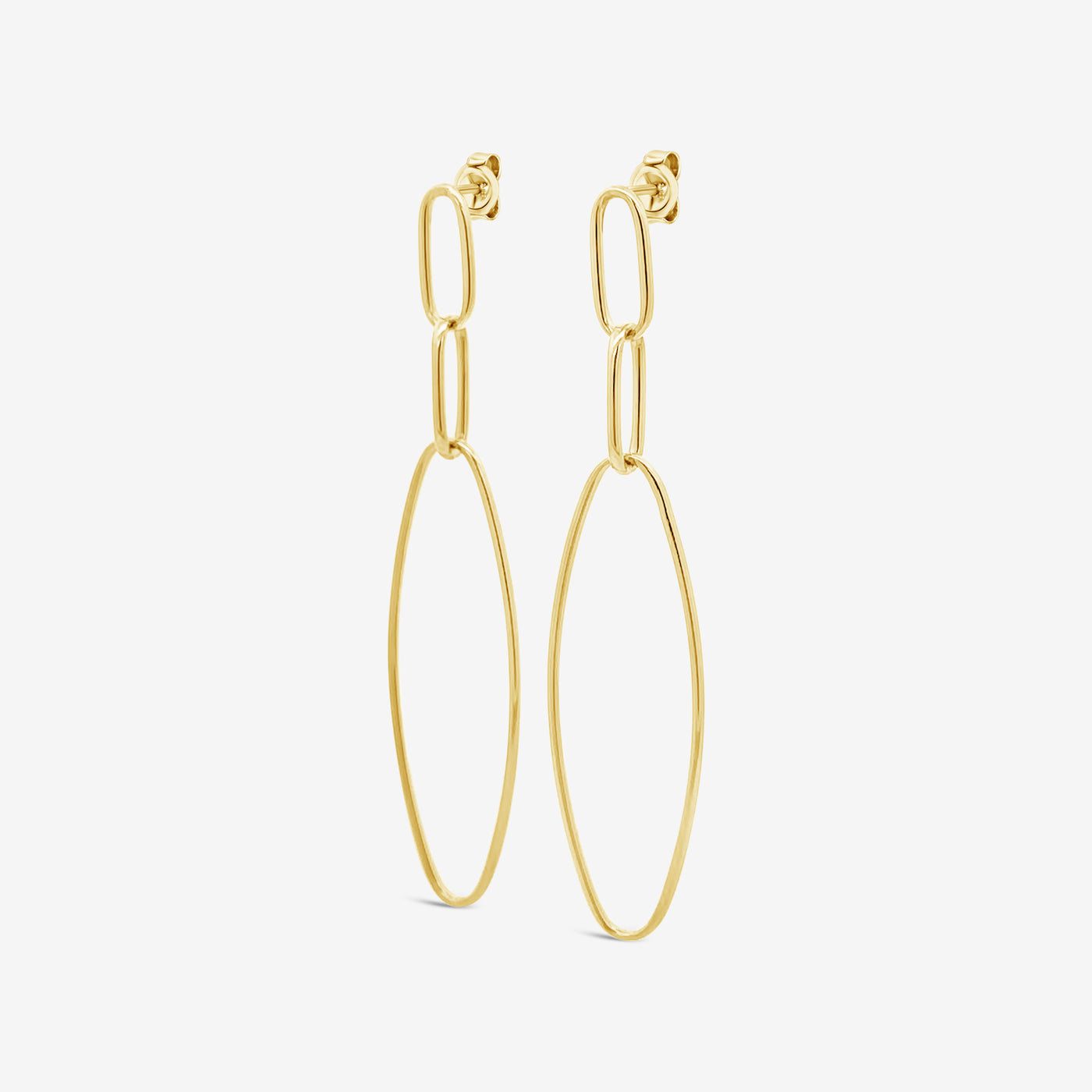 thin gold dangle earrings