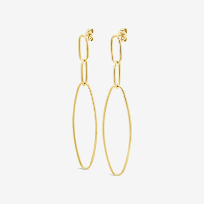 thin gold dangle earrings