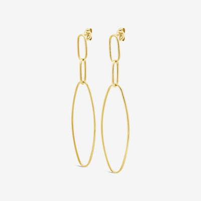 thin gold dangle earrings