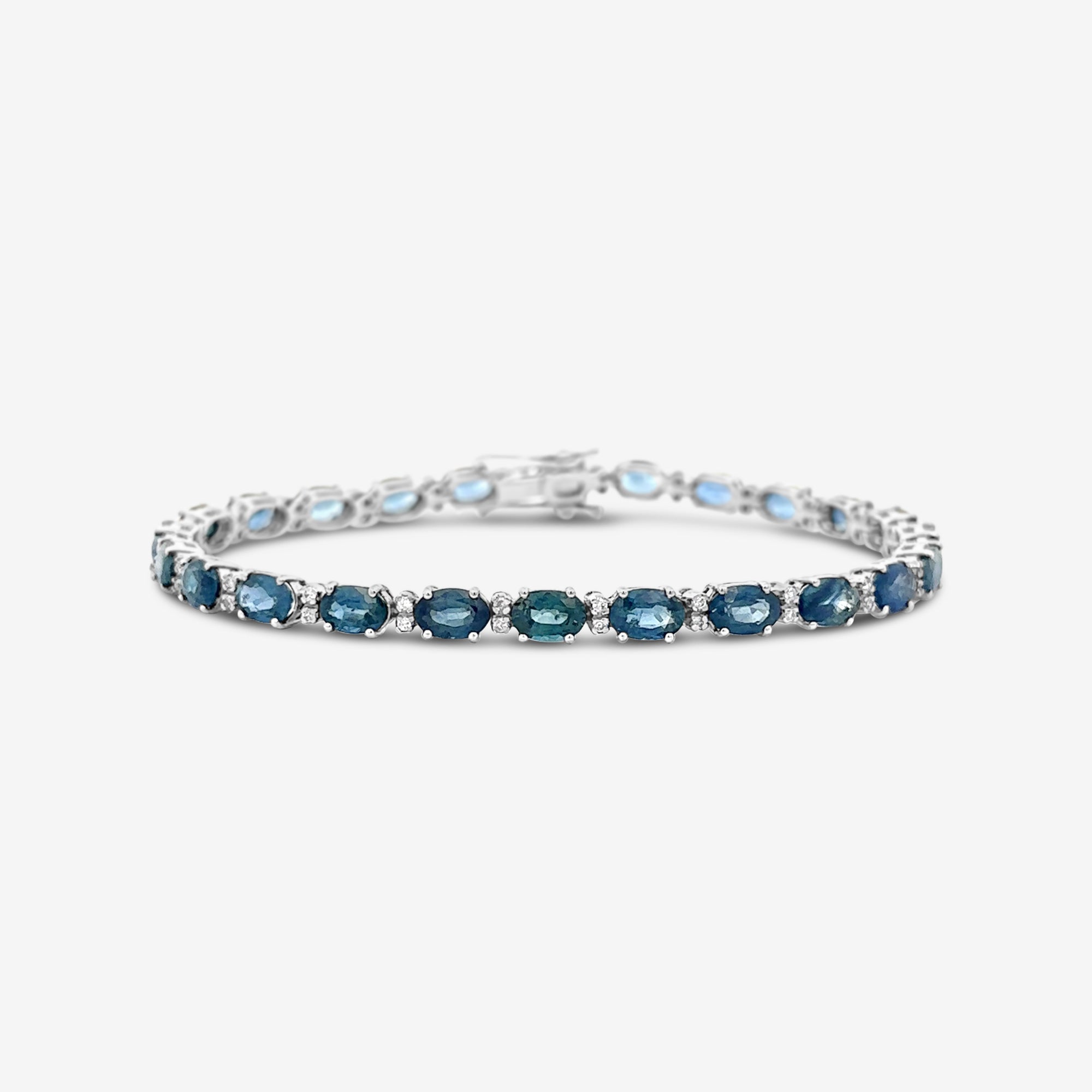 sapphire and diamond tennis bracelet