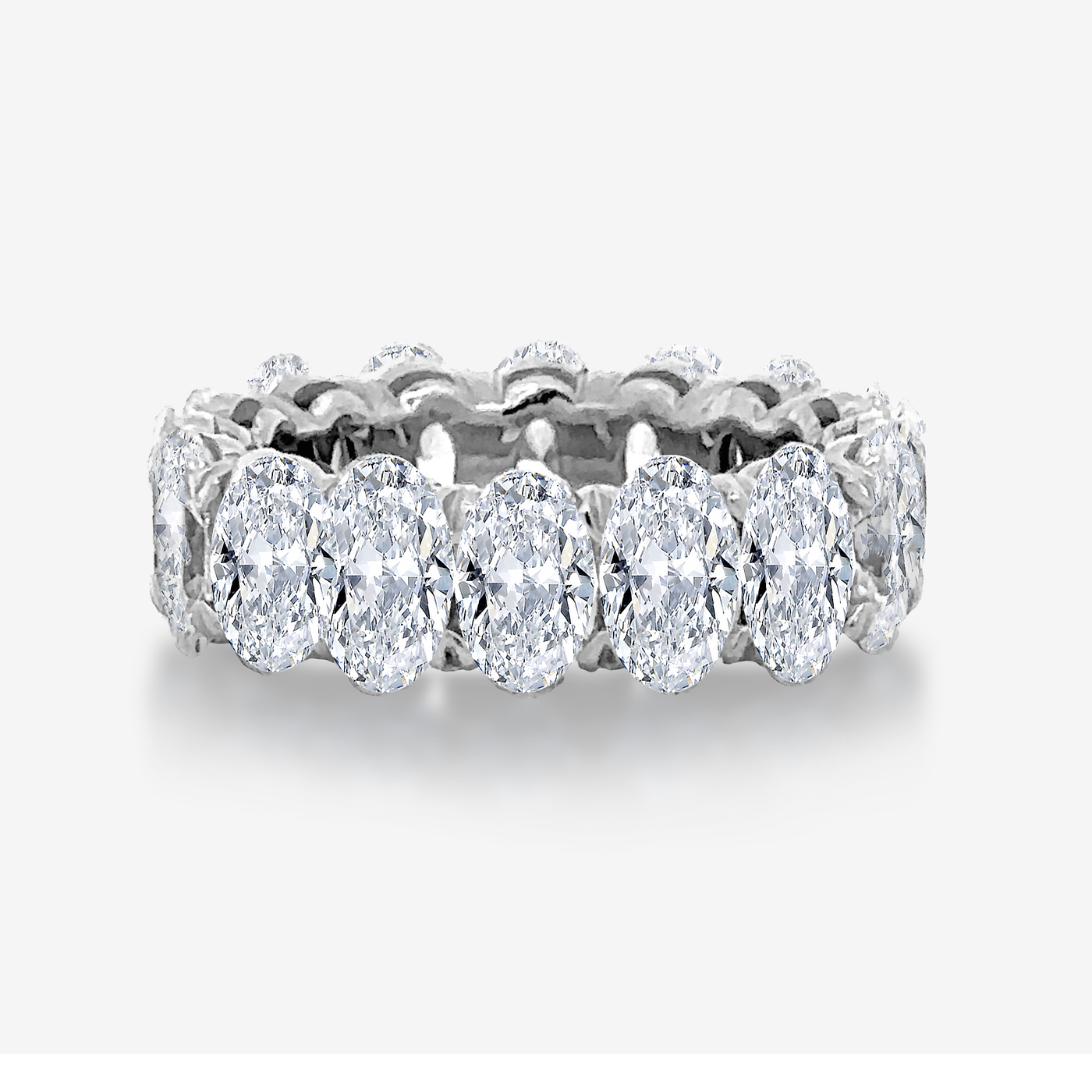 Oval Shared Prong Eternity Ring