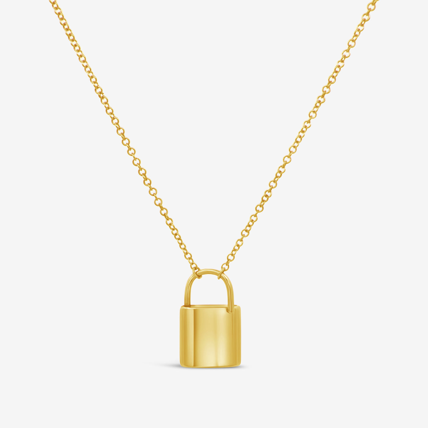 gold padlock necklace