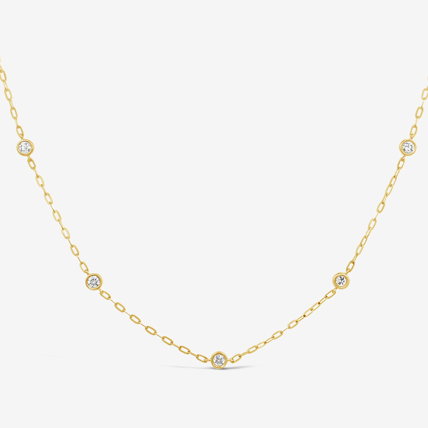Paperclip 0.75CT 8 Diamonds By The Yard Necklace