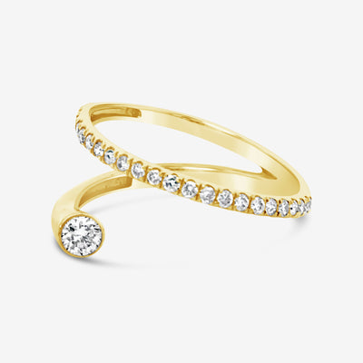 diamond and gold wrap ring