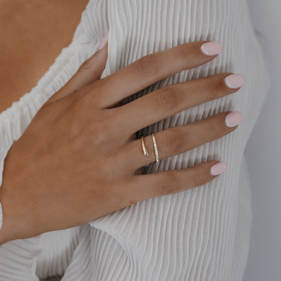 diamond and gold wrap ring