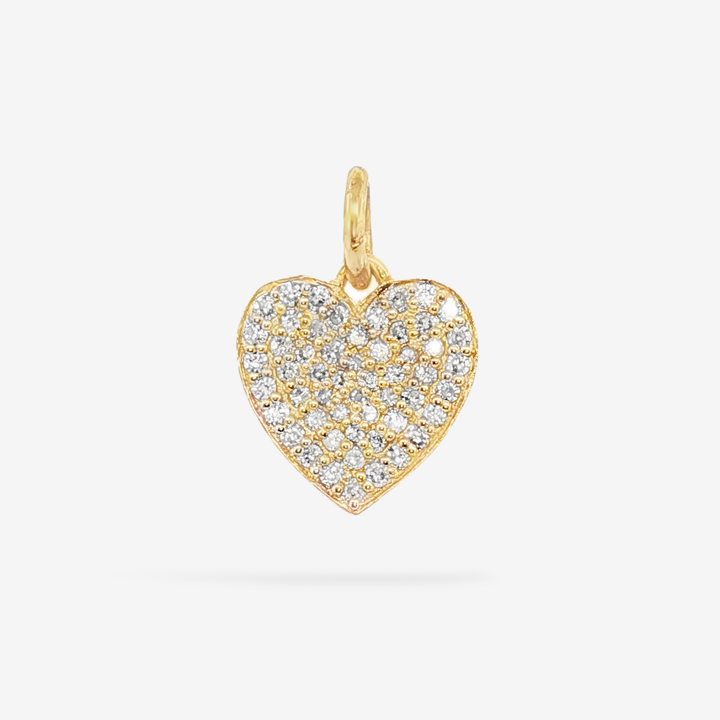 Pave' Diamond Mini Heart Charm