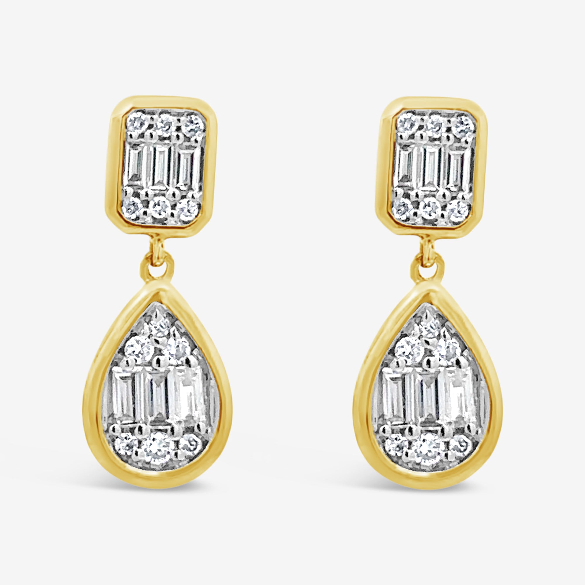 diamond dangle earrings