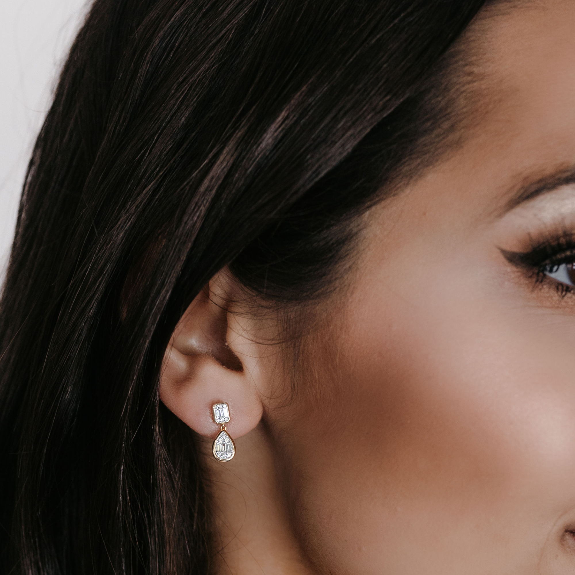 diamond dangle earrings