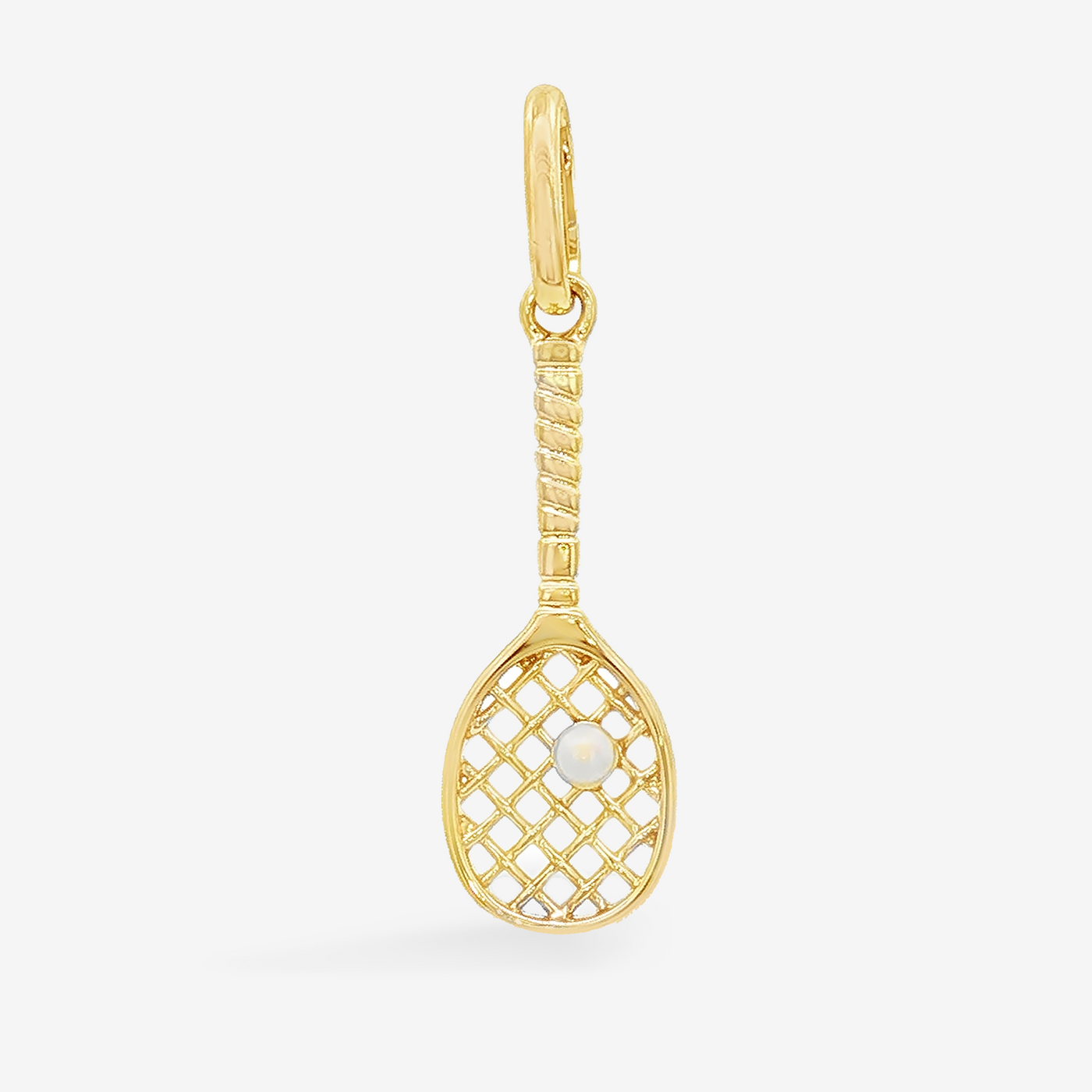 Pearl Tennis Racket Charm