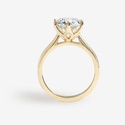 Petal Solitaire - Round Engagement Ring