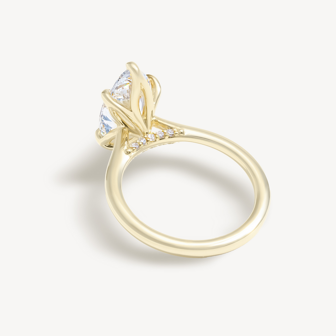 Petal Solitaire - Marquise Center Engagement Ring