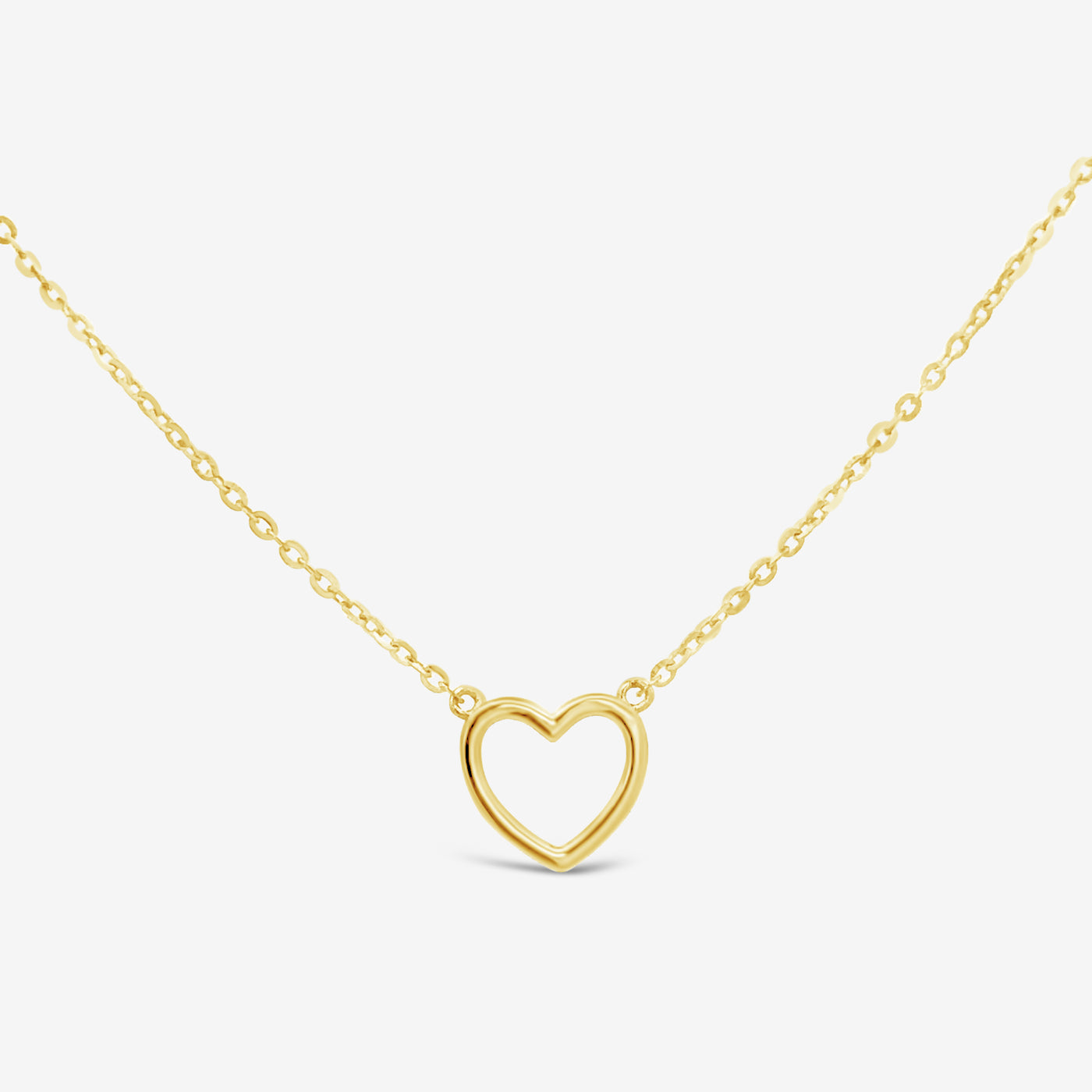 gold open heart necklace