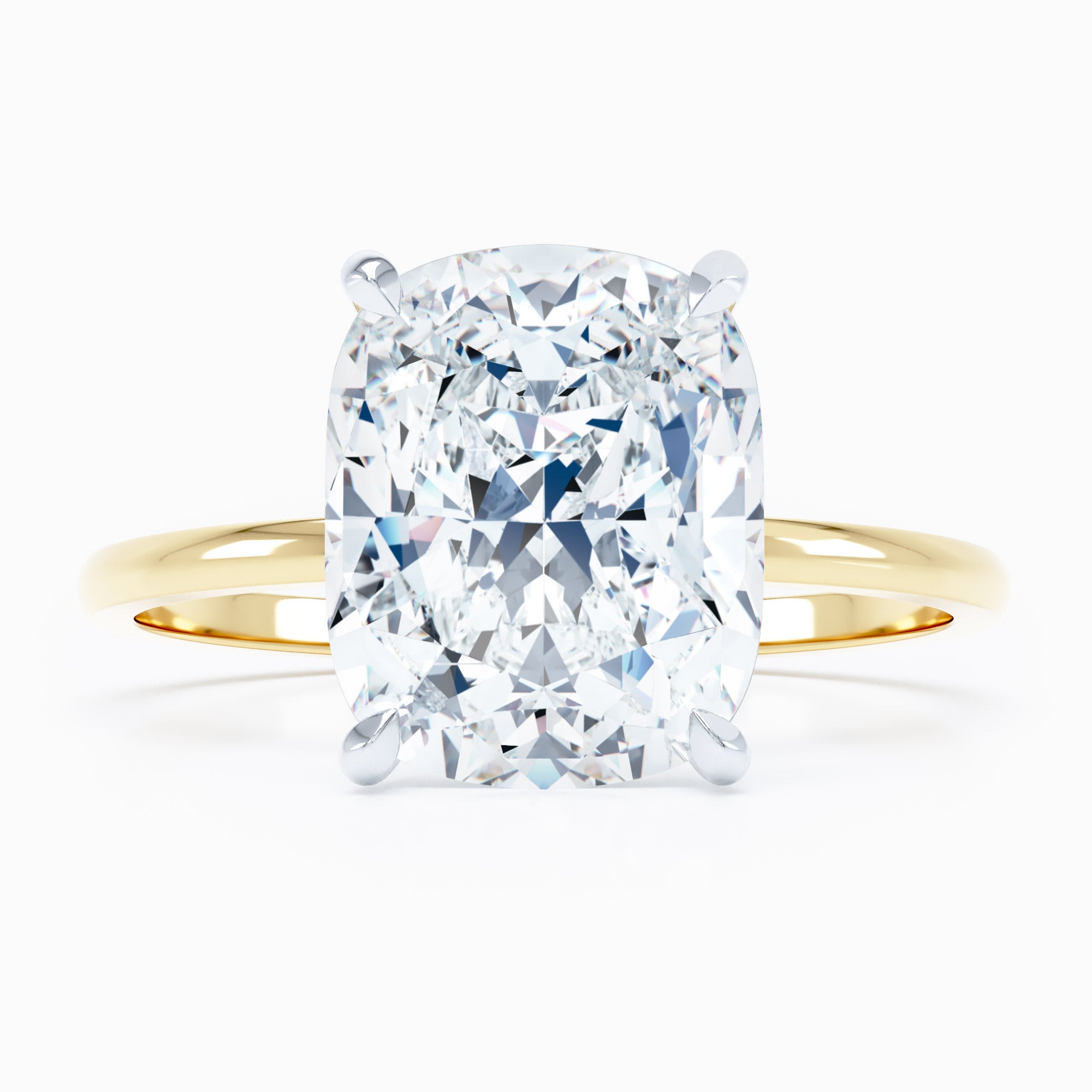 cushion cut diamond engagement ring