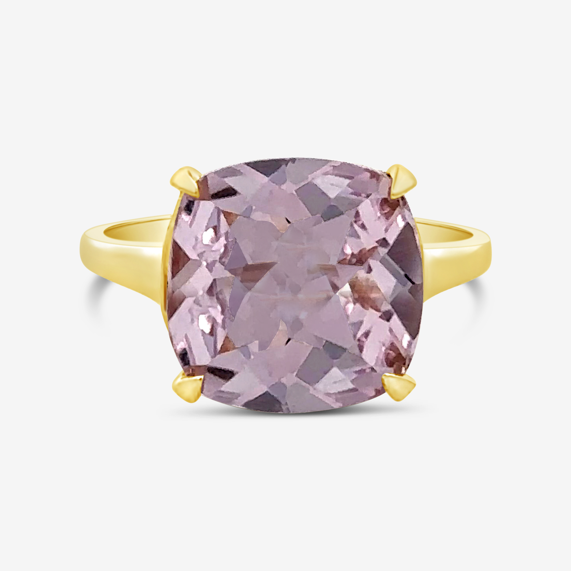 pink amethyst and gold ring