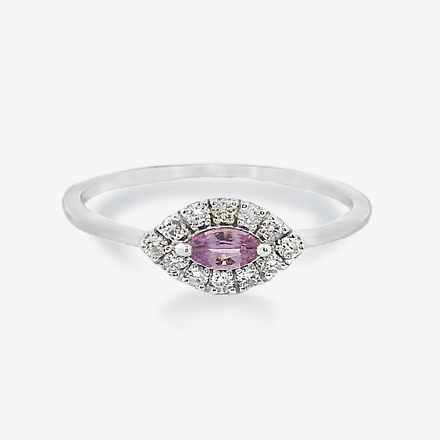 Pink Sapphire Evil Eye Ring