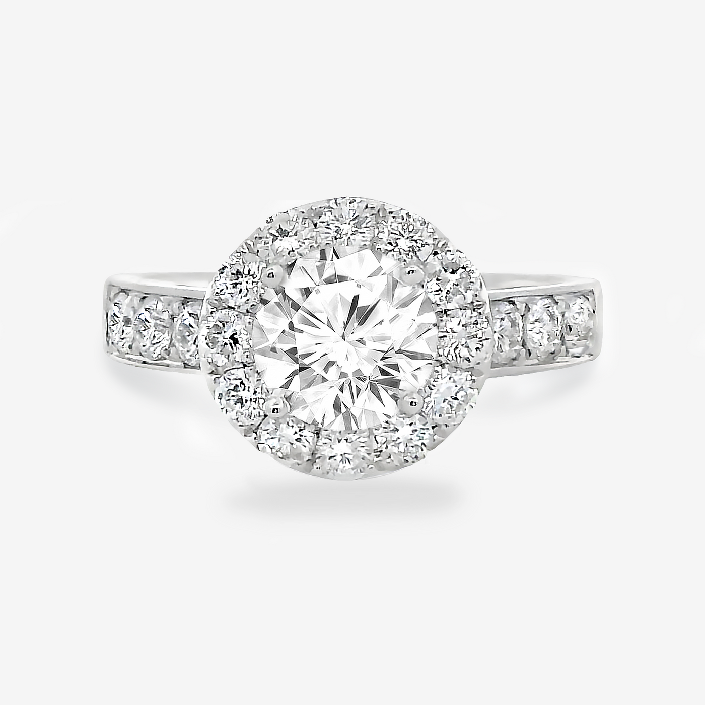 Preset 1.08CT Round Diamond Engagement Ring