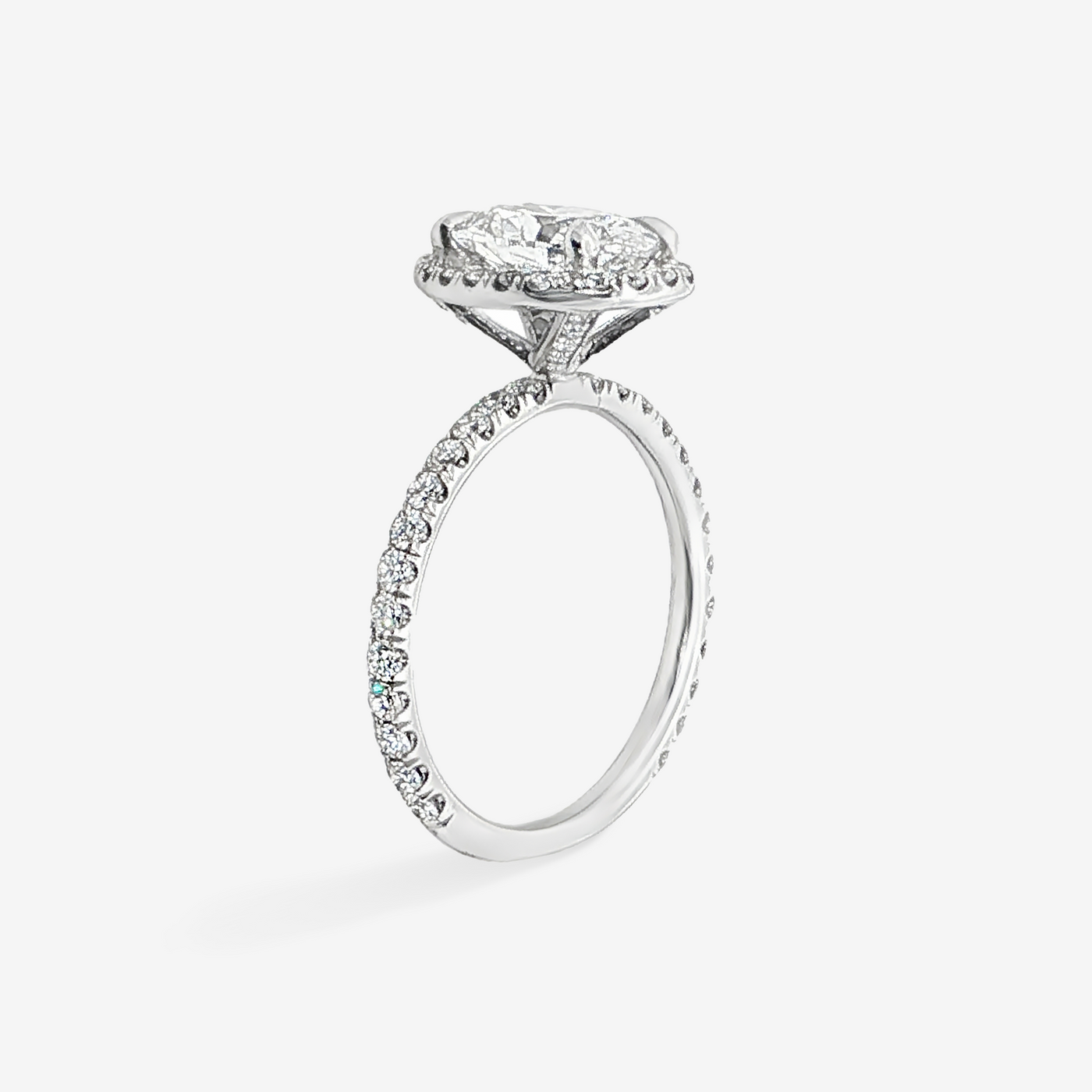 Preset 1.37CT Oval Lab Grown Diamond Engagement Ring