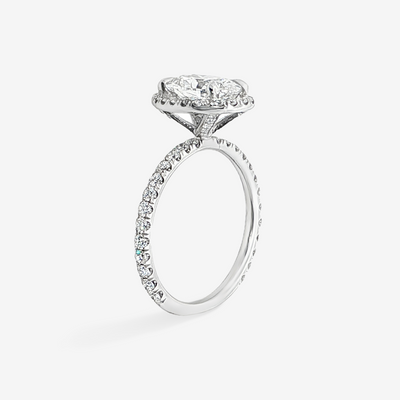 Preset 1.37CT Oval Lab Grown Diamond Engagement Ring