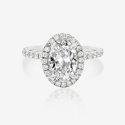 Preset 1.37CT Oval Lab Grown Diamond Engagement Ring