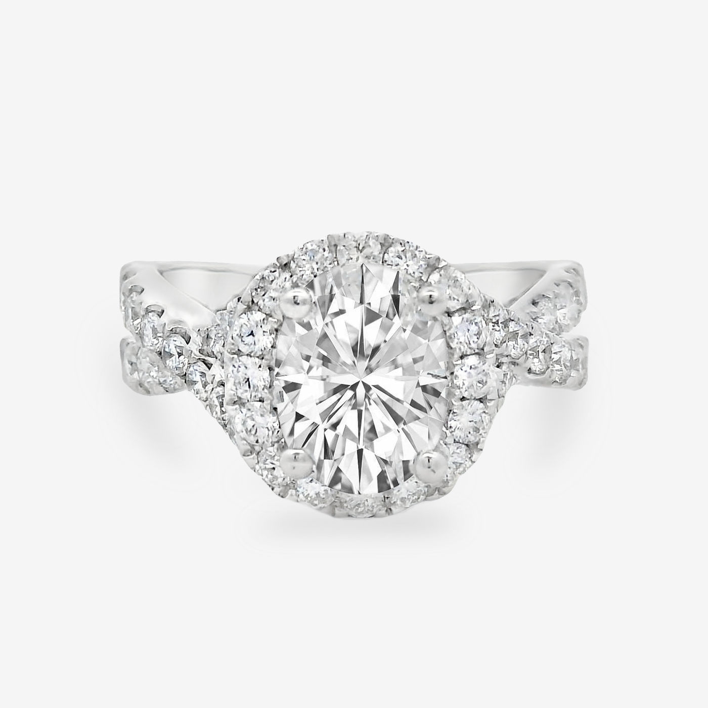 Preset 1.41CT Lab Grown Oval Engagement Ring