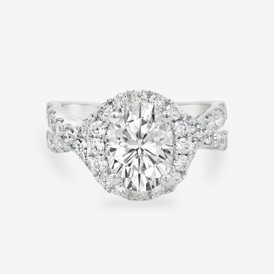 Preset 1.41CT Lab Grown Oval Engagement Ring