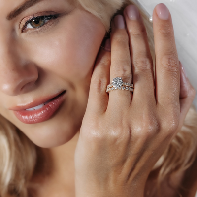 Preset 1.50CT Lab Grown Round Diamond Engagement Ring