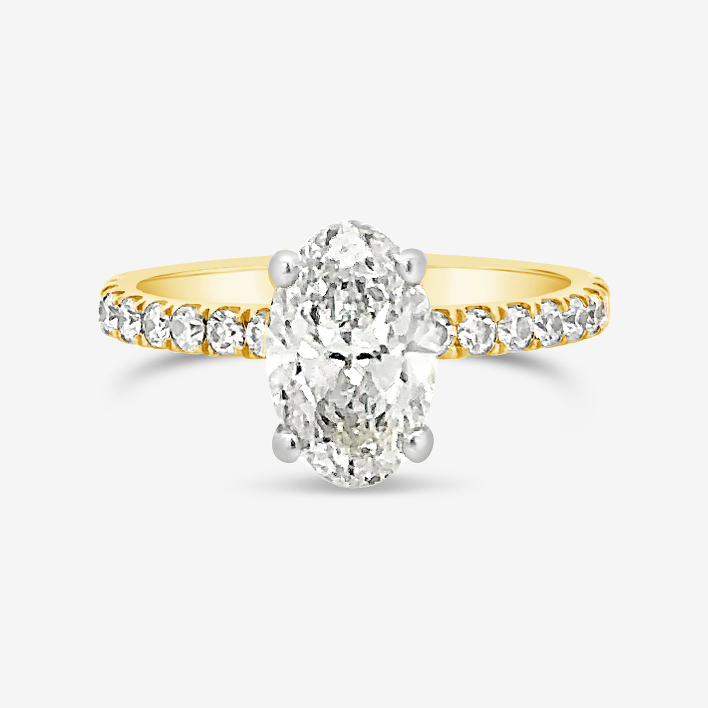 Preset 1.70CT Oval Diamond Engagement Ring
