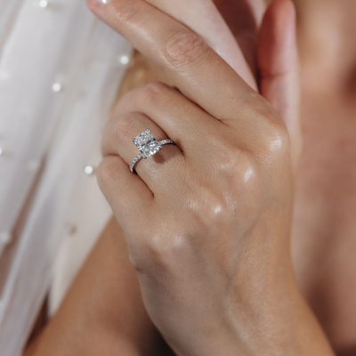 Preset 2.40CT Lab Grown Cushion Diamond Engagement Ring