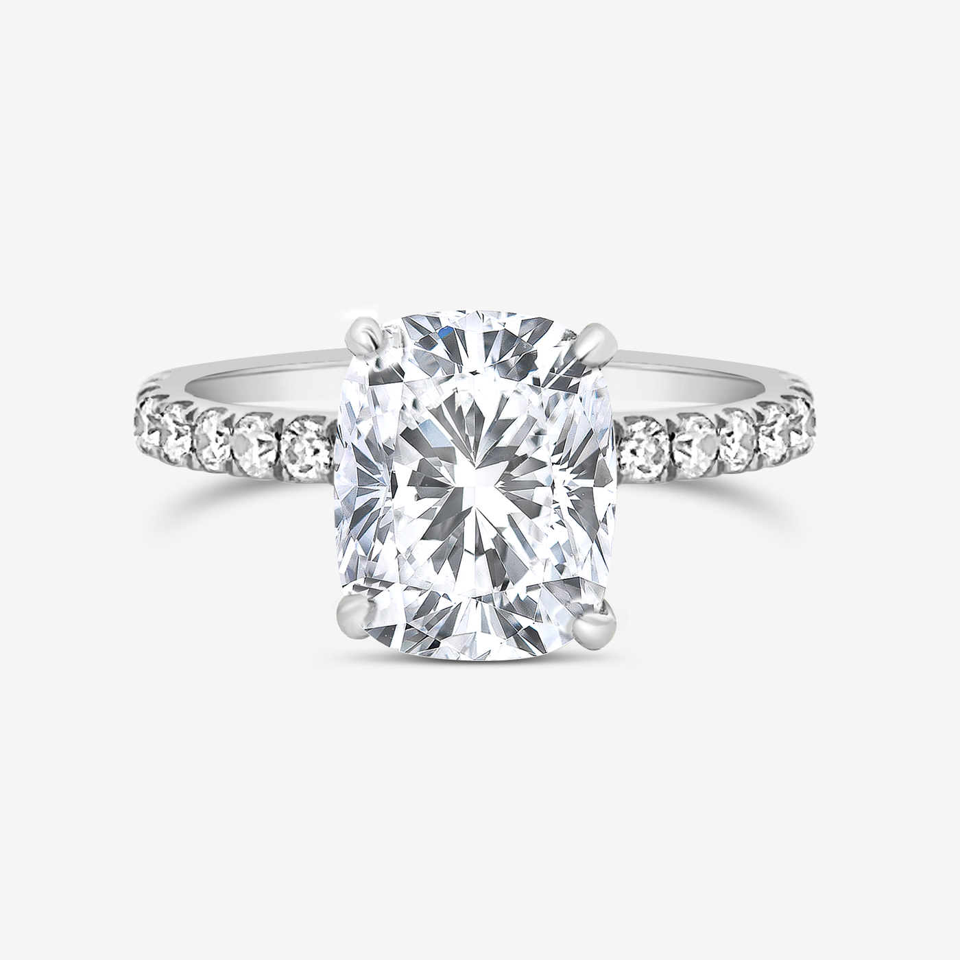 Preset 2.40CT Lab Grown Cushion Diamond Engagement Ring