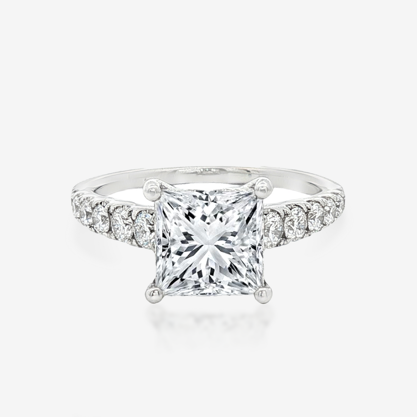 2.5CT Princess Lab Grown Diamond Engagement Ring