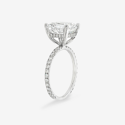Preset 3.71CT Asscher Lab Grown Diamond Engagement Ring
