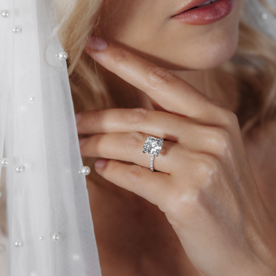 Preset 4.22CT Lab Grown Cushion Diamond Engagement Ring
