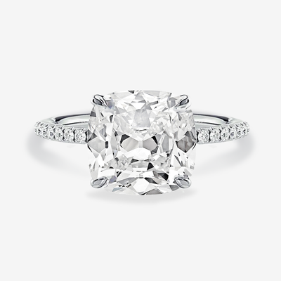 Preset 4.22CT Lab Grown Cushion Diamond Engagement Ring