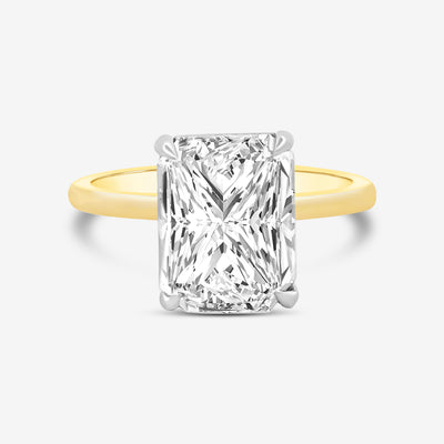 4.3 carat radiant cut diamond engagement ring