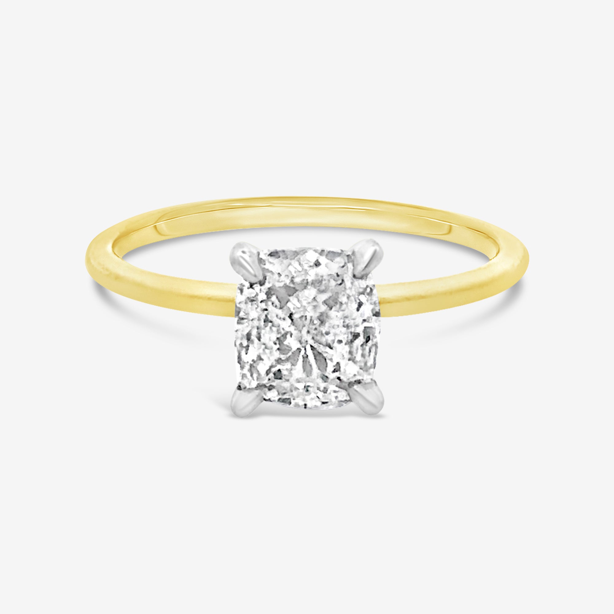 cushion cut diamond engagement ring