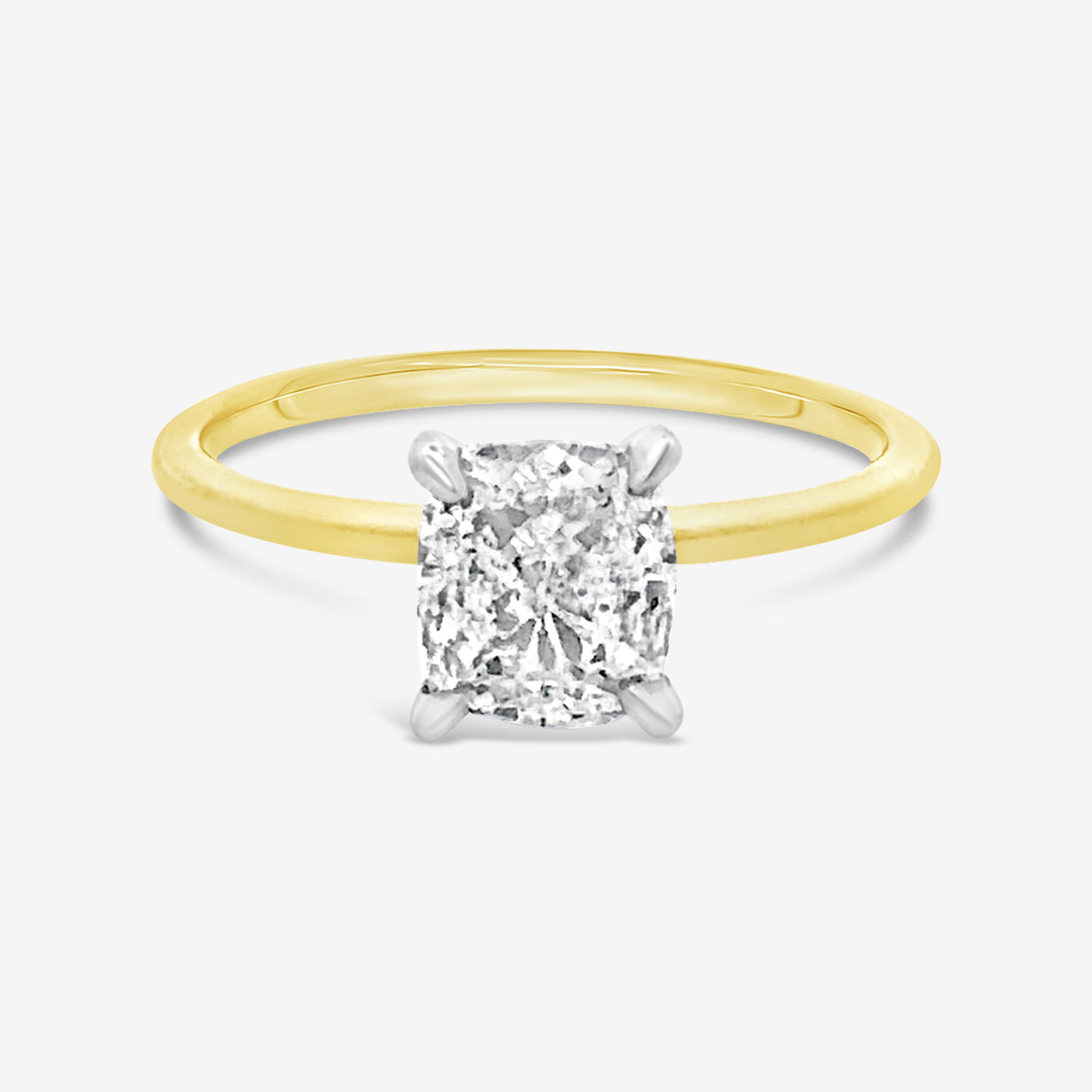 cushion cut diamond engagement ring