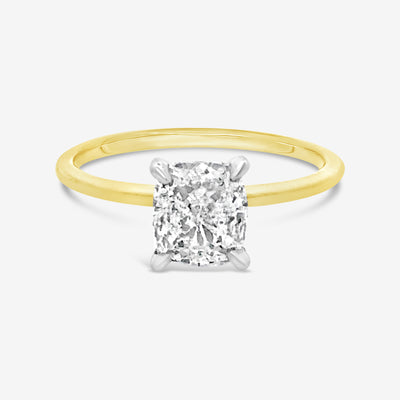 cushion cut diamond engagement ring