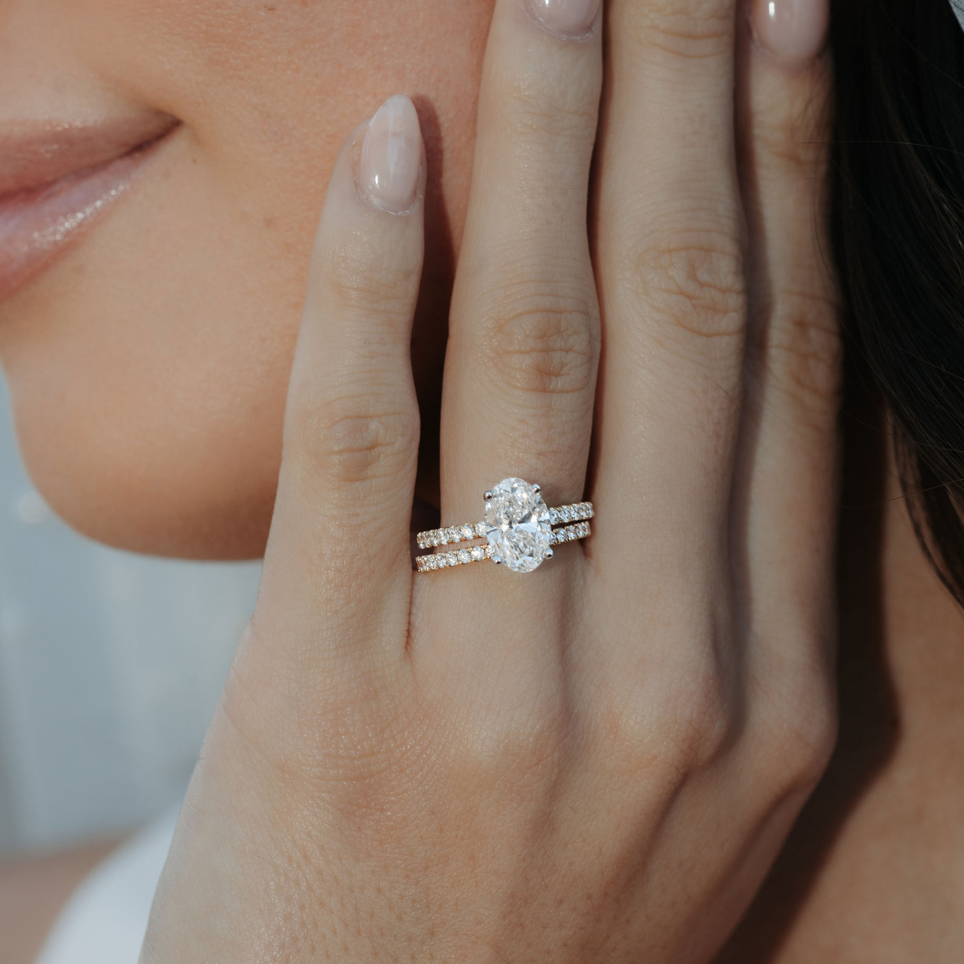 Preset 2.50CT Oval Lab Grown Diamond Engagement Ring