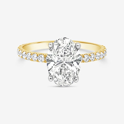 Preset 2.50CT Oval Lab Grown Diamond Engagement Ring